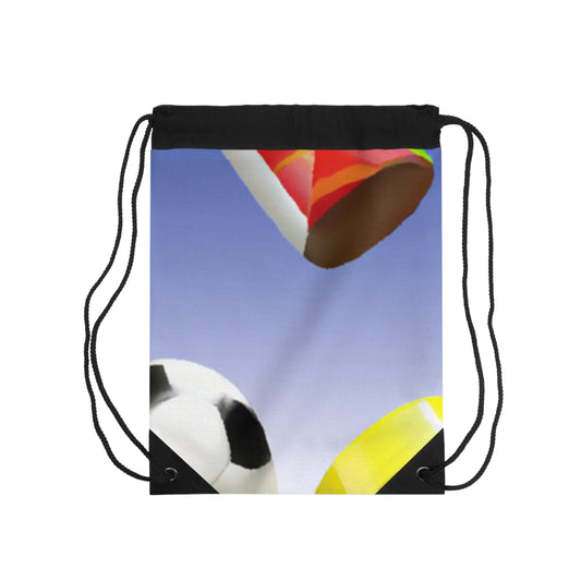 "Team Pride Artwork: Crafting an Artist's Tribute to Your Favorite Sports Team or Athlete" - Go Plus Drawstring Bag