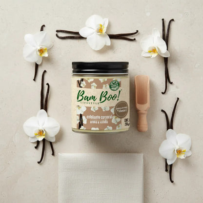 Exfoliante Corporal Base Aceite Aroma a Vainilla 250 g | Bam Boo! Lifestyle