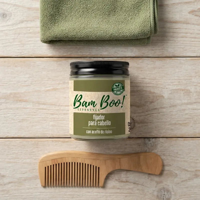 Gel Fijador Natural con Ricino para Cabello | 253 g | Bam Boo! Lifestyle