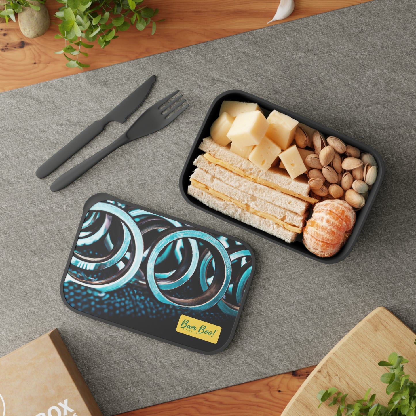 "Moments of Transformation: Capturing the Ordinary and Making it Extraordinary" - Bam Boo! Lifestyle Eco-friendly PLA Bento Box with Band and Utensils