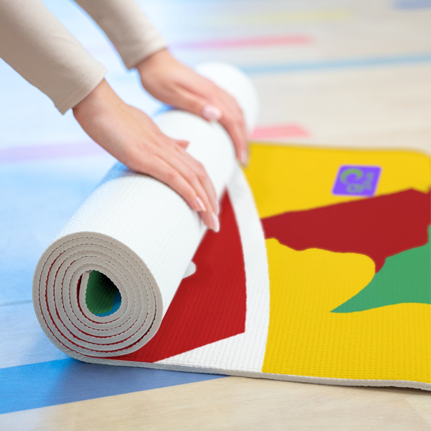 "Show Your True Colors: an Artpiece Celebrating Sports Teams" - Go Plus Foam Yoga Mat