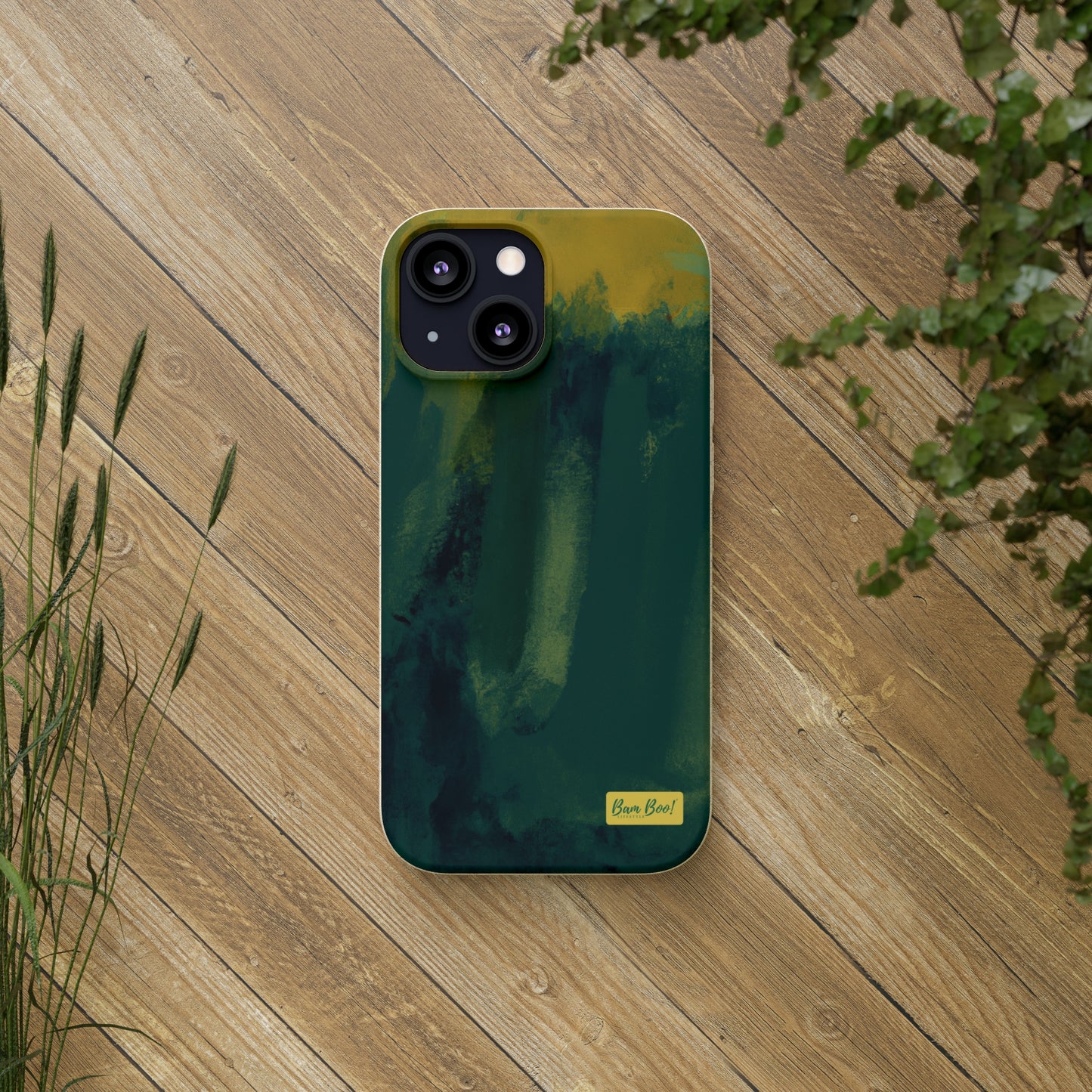 "Mixing Dreams: A Textured Abstract Landscape" - Bam Boo! Lifestyle Eco-friendly Cases