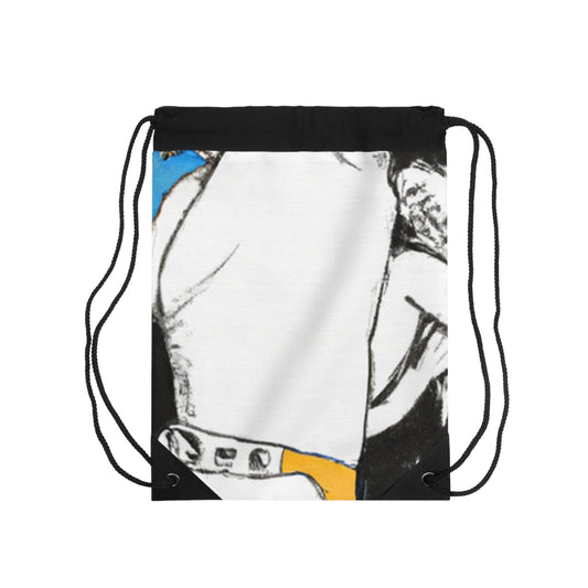 "Celebrating the Joy of Sports: A Vibrant Artwork Expressing the Energy of the Game" - Go Plus Drawstring Bag
