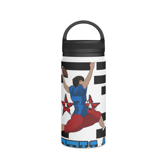 "Passion on Canvas: Capturing the Spirit of the Game" - Go Plus Stainless Steel Water Bottle, Handle Lid