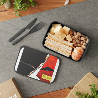 "Mixed Media Mosaic: Exploring Art with a Modern Twist" - Bam Boo! Lifestyle Eco-friendly PLA Bento Box with Band and Utensils