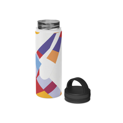 "Athletic Energy in Motion: A Sporty Colorful Masterpiece" - Go Plus Stainless Steel Water Bottle, Handle Lid