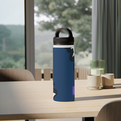 "Art of the Game: Abstractly Celebrating the Excitement of Athletics" - Go Plus Stainless Steel Water Bottle, Handle Lid