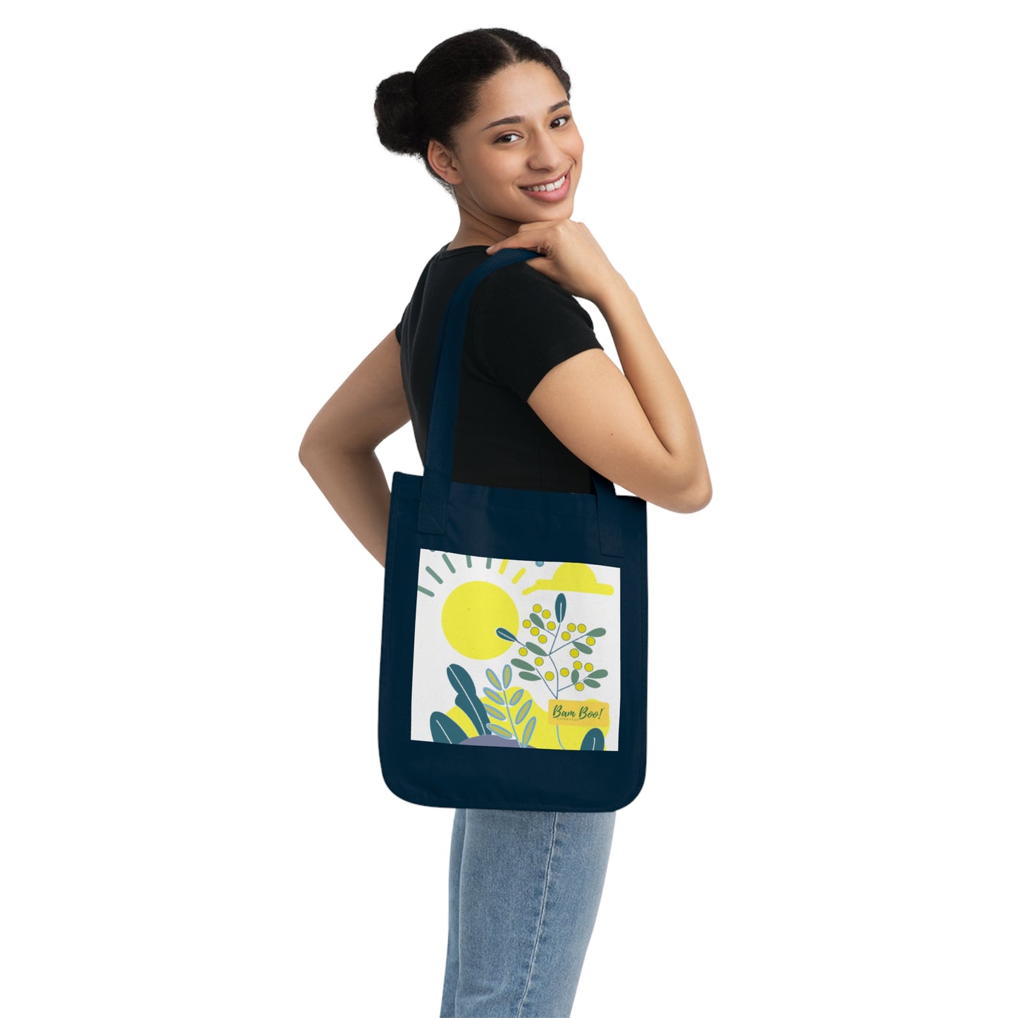 "Abstract Landscape Portrait: A Fusion of Color and Nature" - Bam Boo! Lifestyle Eco-friendly Tote Bag