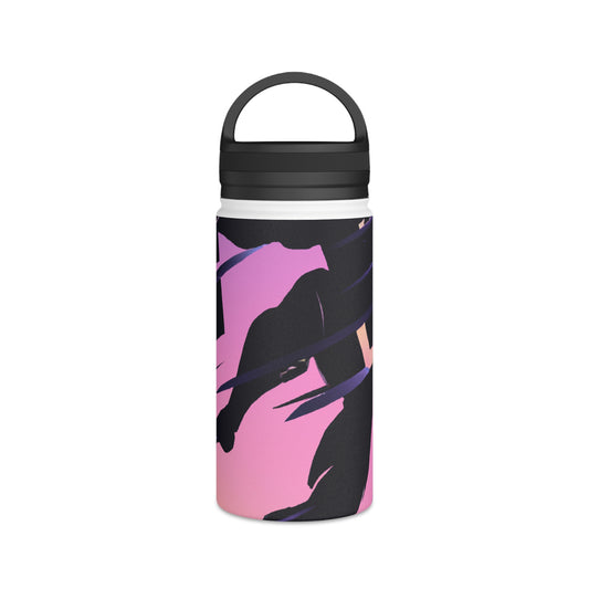 "A Lasting Legacy: Art Inspired by Iconic Moments in Sports History" - Go Plus Stainless Steel Water Bottle, Handle Lid