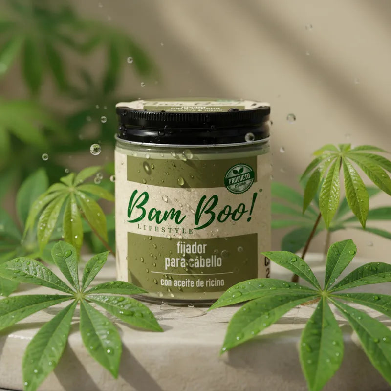 Gel Fijador Natural con Ricino para Cabello | 253 g | Bam Boo! Lifestyle