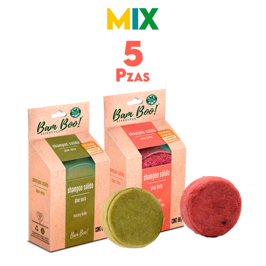 5 Pack Mix Shampoo 80 G Combos Bam Boo! Lifestyle