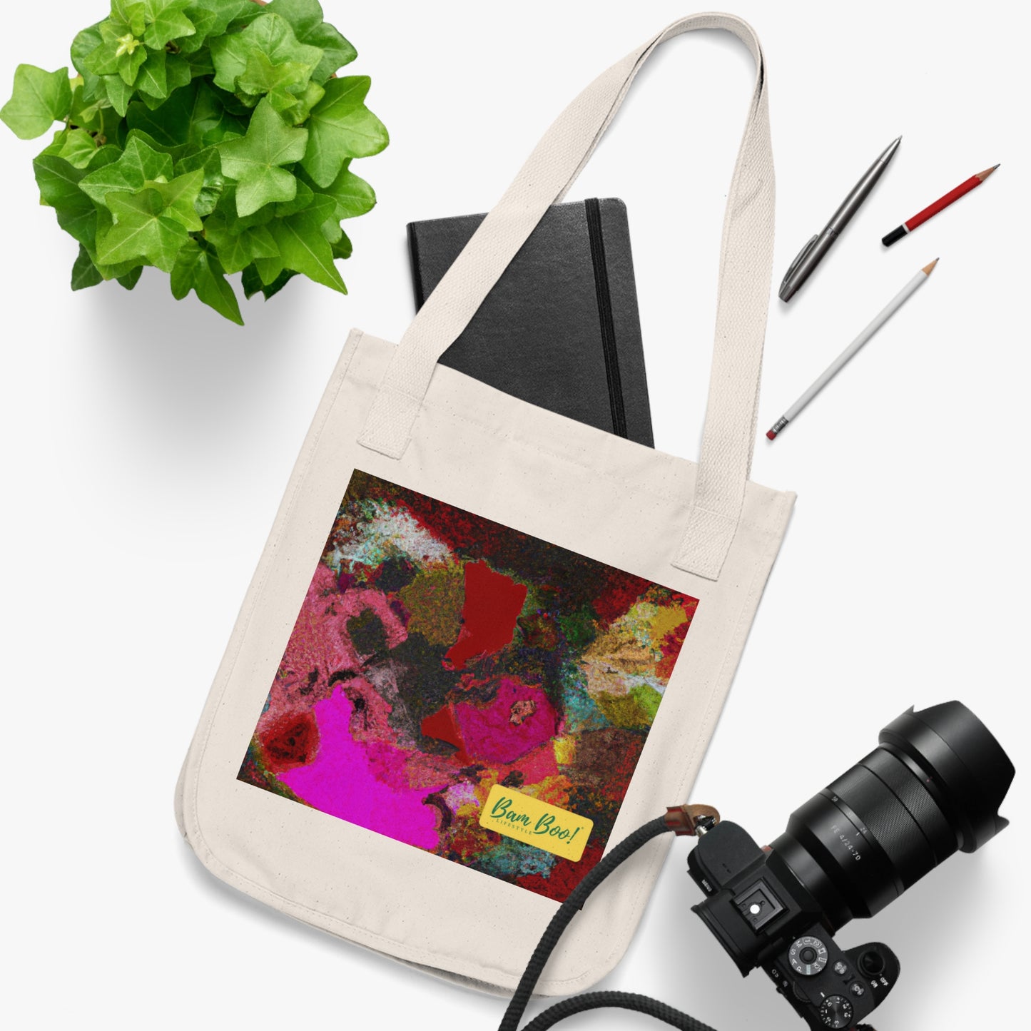 "Interplay of Emotion: Exploring Complementary Color and Abstract Form Through Abstract Art" - Bam Boo! Lifestyle Eco-friendly Tote Bag