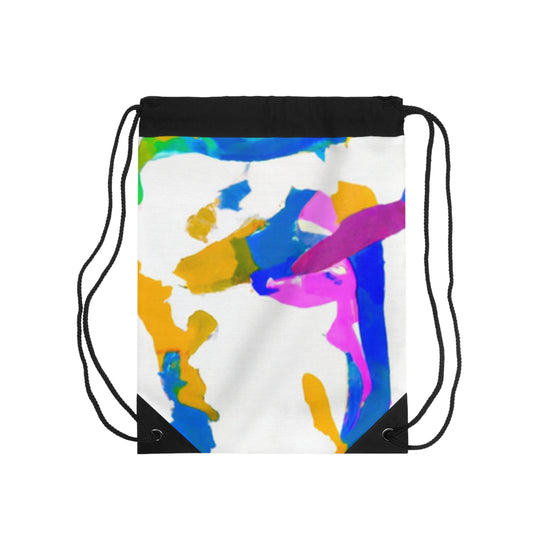 "The Grace of Motion: A Sport Inspired Exploration of Energy and Action" - Go Plus Drawstring Bag