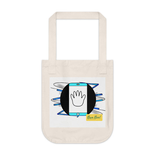 "Tech-Onomy: A Symbolic Representation of Technology's Place in our Lives" - Bam Boo! Lifestyle Eco-friendly Tote Bag
