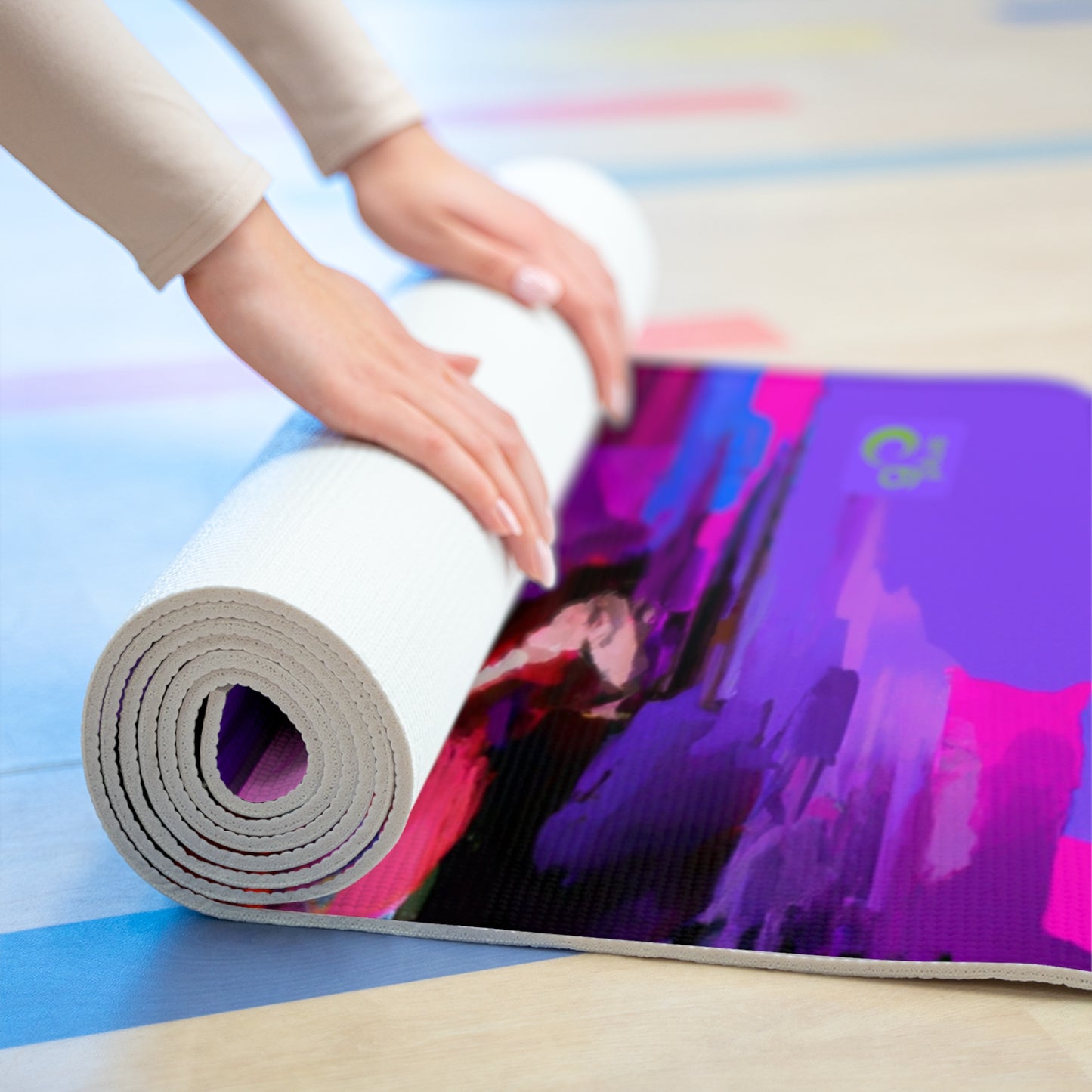 "Sports Power: A Creative Fusion of Art and Athletics" - Go Plus Foam Yoga Mat