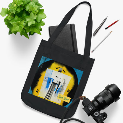 "Contrasting Opposites: A Mixed Media Design" - Bam Boo! Lifestyle Eco-friendly Tote Bag