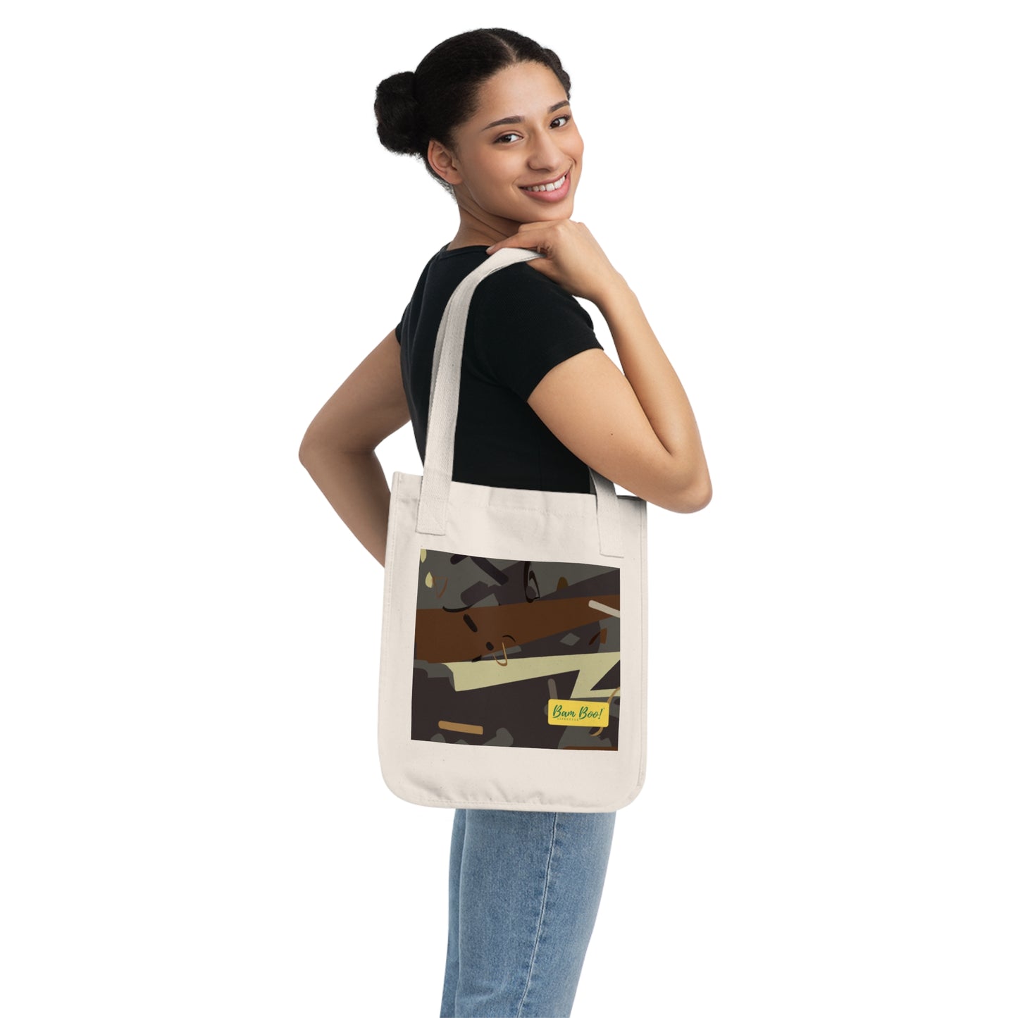 "Nature and Technology: An Abstract Exploration" - Bam Boo! Lifestyle Eco-friendly Tote Bag