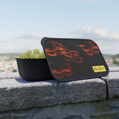 "Abstract Lightscapes" - Bam Boo! Lifestyle Eco-friendly PLA Bento Box with Band and Utensils