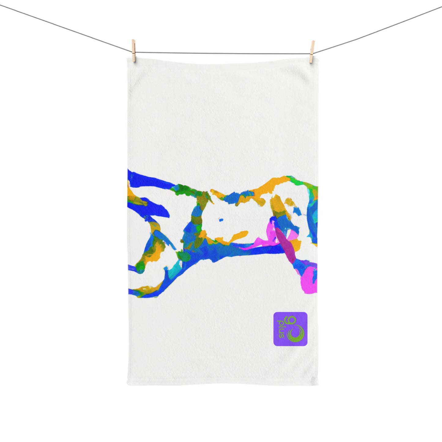 "The Grace of Motion: A Sport Inspired Exploration of Energy and Action" - Go Plus Hand towel
