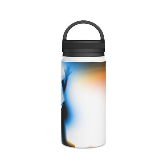 "Powerful Play: A Vibrant Sports Portrait" - Go Plus Stainless Steel Water Bottle, Handle Lid