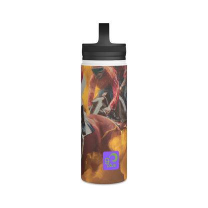 "Sports Fantasy Explosion" - Go Plus Stainless Steel Water Bottle, Handle Lid