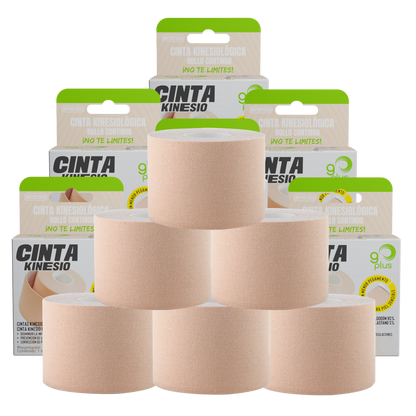 Cinta Kinesiológica Beige Piel Sensible 5m Continua Go Plus