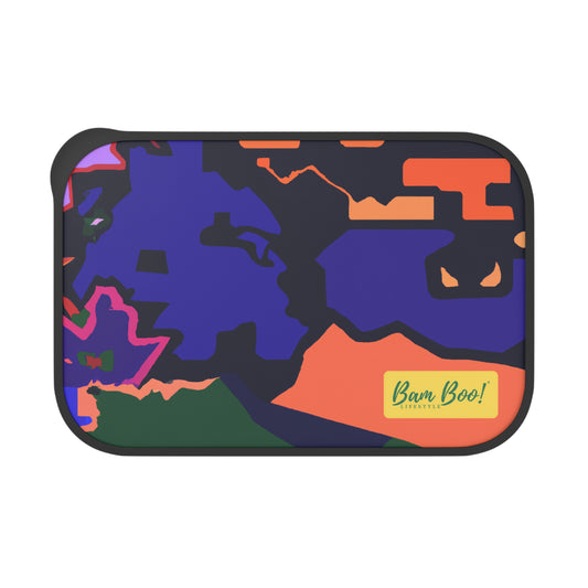 "Abstract Illusion" - Bam Boo! Lifestyle Eco-friendly PLA Bento Box with Band and Utensils