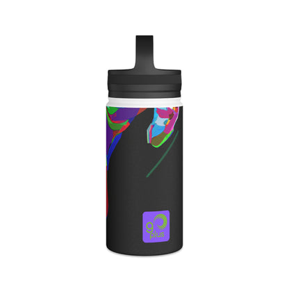"Athletic Energy Unleashed" - Go Plus Stainless Steel Water Bottle, Handle Lid