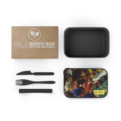 "Unexpected Splendor: An Abstract Painting Journey" - Bam Boo! Lifestyle Eco-friendly PLA Bento Box with Band and Utensils