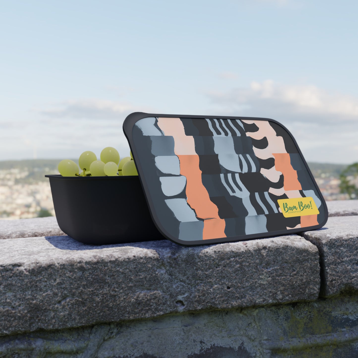 "A Tapestry of Harmony" - Bam Boo! Lifestyle Eco-friendly PLA Bento Box with Band and Utensils