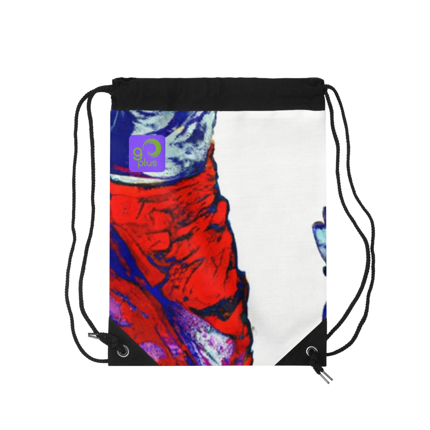 "Momentous Motion: A Sports Art Fusion" - Go Plus Drawstring Bag