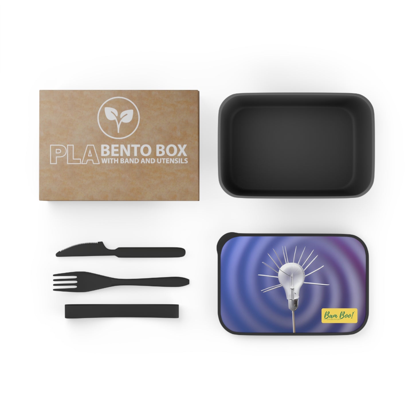 "The Imaginary Reality: Exploring the Intertwined Nature of Imagination and Reality." - Bam Boo! Lifestyle Eco-friendly PLA Bento Box with Band and Utensils