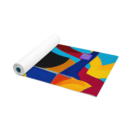 "Dynamic Sportscape: A Colorful Abstract Journey" - Go Plus Foam Yoga Mat