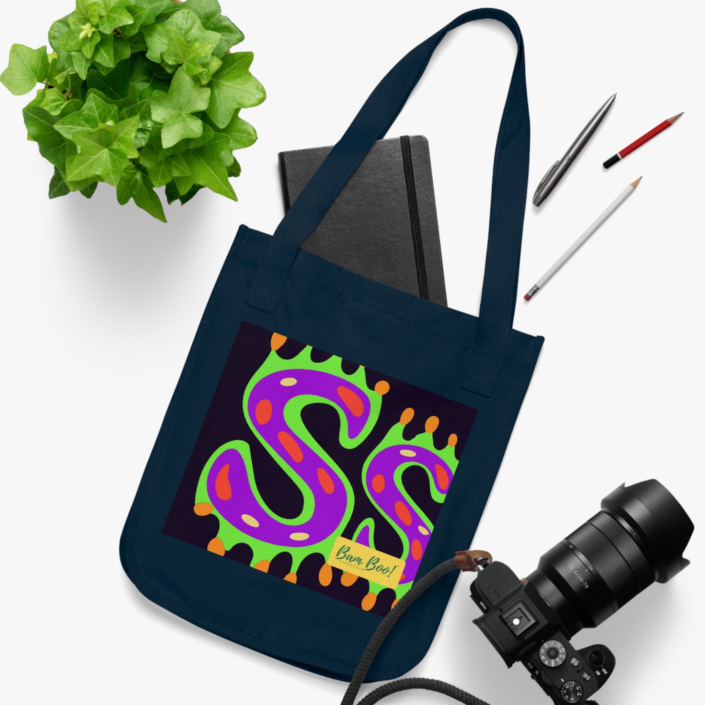 "The Swirling Spectrum of 'S' Shapes" - Bam Boo! Lifestyle Eco-friendly Tote Bag
