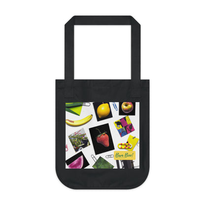 "A Story Unspooling: An Everyday Item Collage" - Bam Boo! Lifestyle Eco-friendly Tote Bag