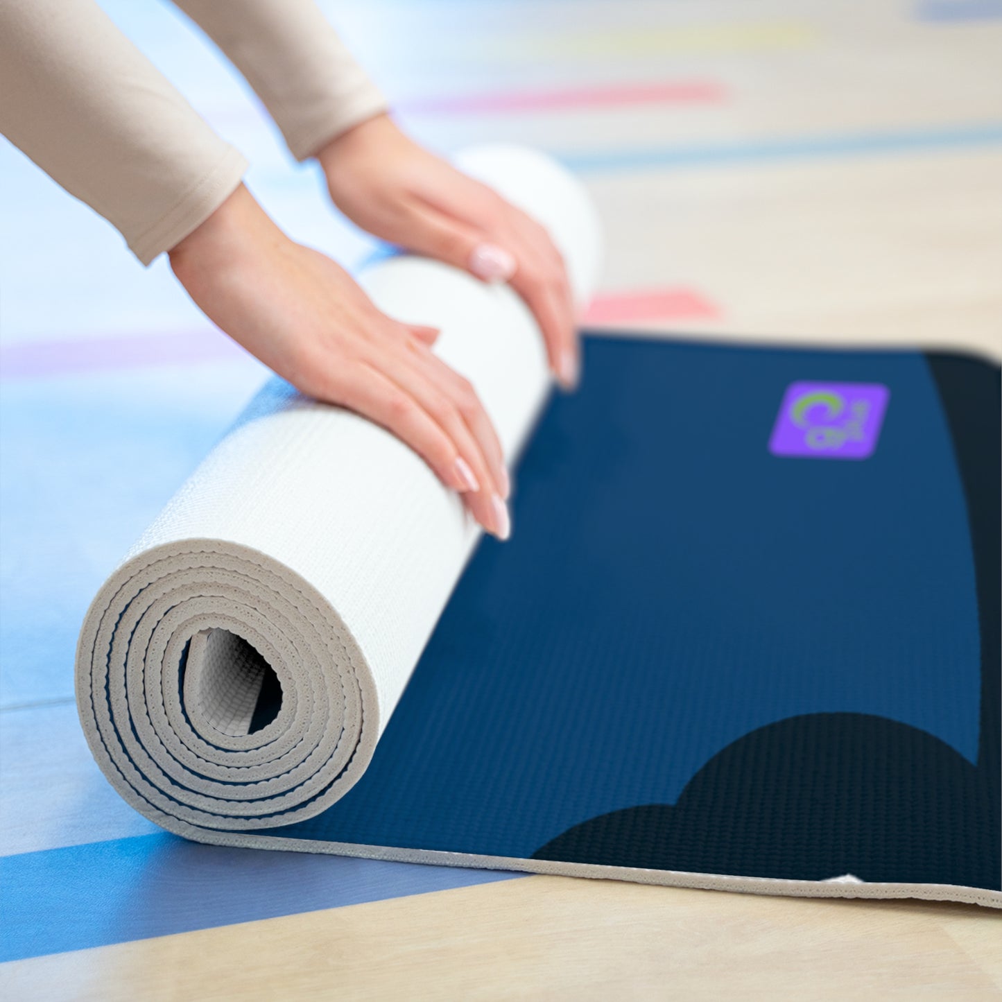 "Art of the Game: Abstractly Celebrating the Excitement of Athletics" - Go Plus Foam Yoga Mat