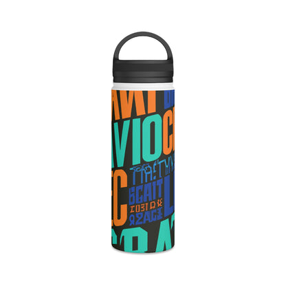 Dynamic Sports Fusion Artwork - Go Plus Stainless Steel Water Bottle, Handle Lid