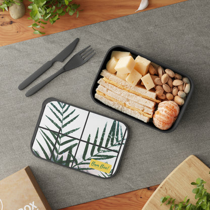 "Geometry Of Nature: A Burst Of Color" - Bam Boo! Lifestyle Eco-friendly PLA Bento Box with Band and Utensils