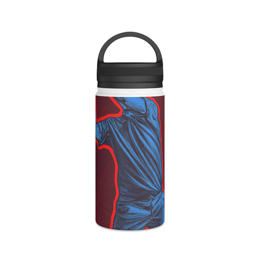 "The Art of Competition: Melding Power and Motion" - Go Plus Stainless Steel Water Bottle, Handle Lid