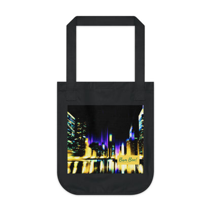 "A City's Illumination: Capturing the Vibrant City Skyline" - Bam Boo! Lifestyle Eco-friendly Tote Bag