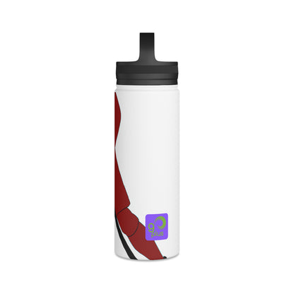 "Victory in Motion: A Sports Art Tribute" - Go Plus Stainless Steel Water Bottle, Handle Lid