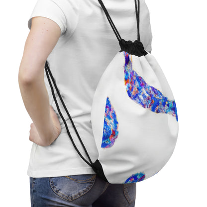 "The Dance of Victory: An Energetic Sport Artpiece" - Go Plus Drawstring Bag
