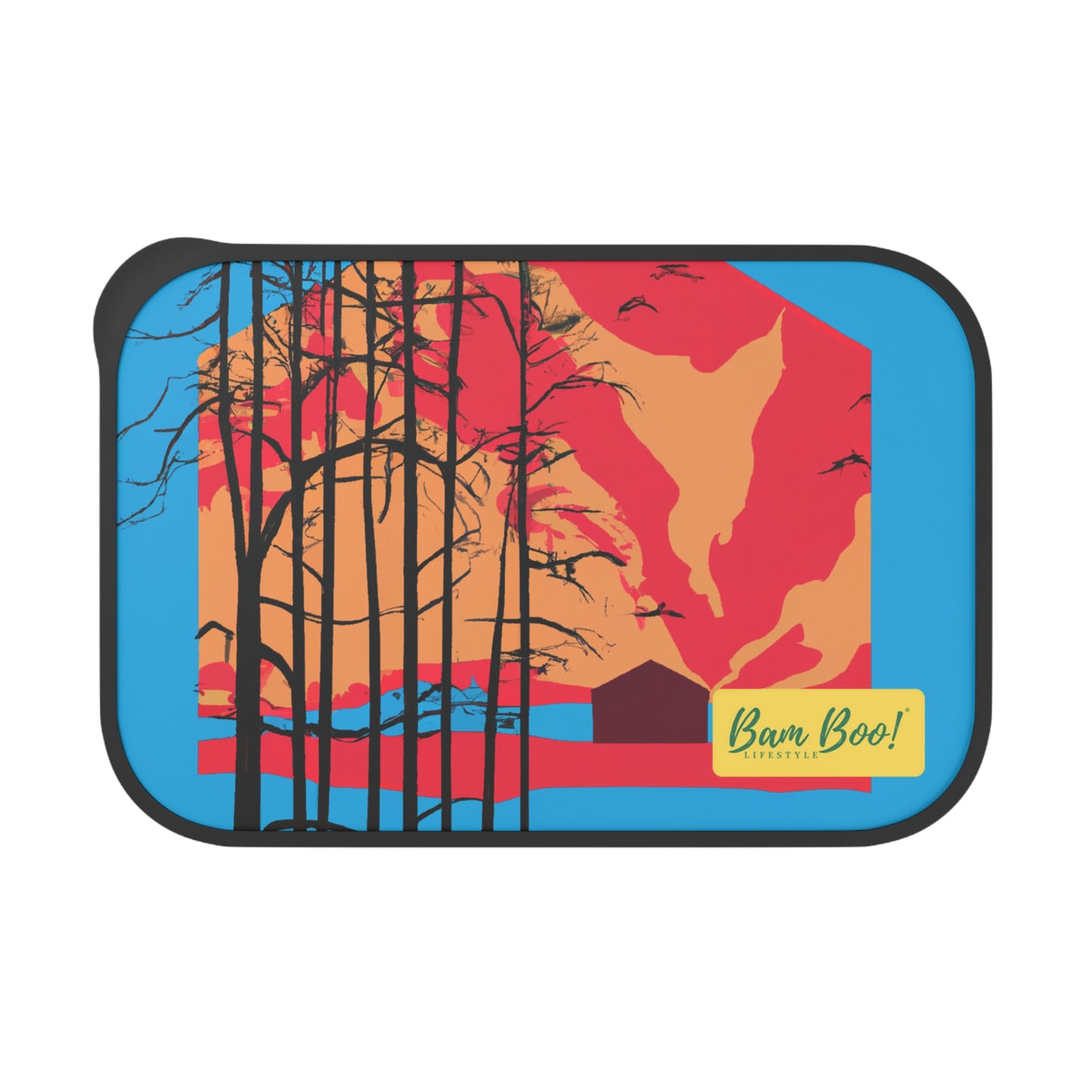 "The Flourishing Earth: A Climate Change Mural" - Bam Boo! Lifestyle Eco-friendly PLA Bento Box with Band and Utensils