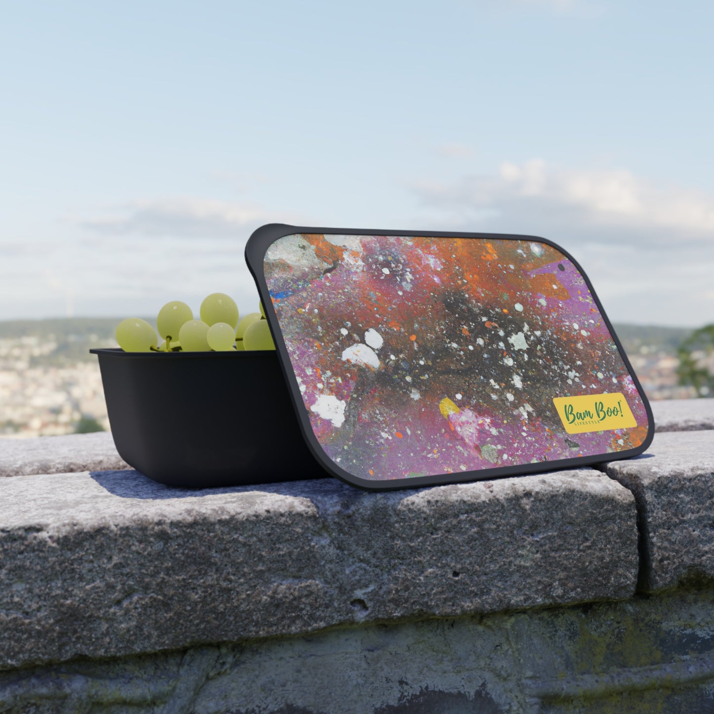 "Nature's Enchantment" - Bam Boo! Lifestyle Eco-friendly PLA Bento Box with Band and Utensils