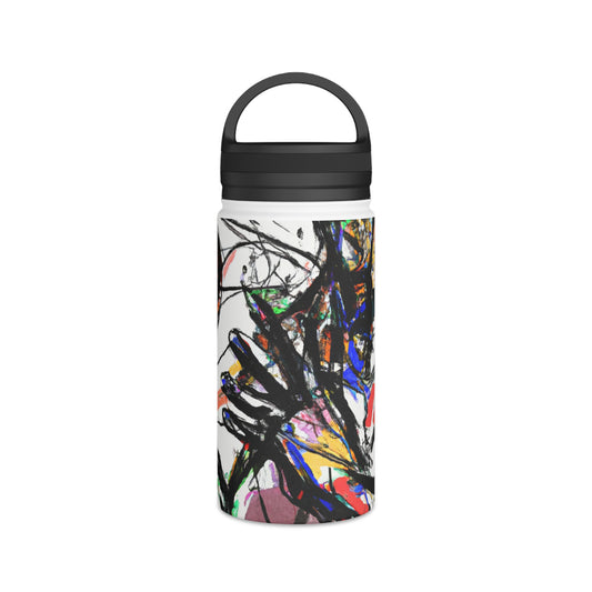 "Joyous Motion: Embracing the Human Spirit" - Go Plus Stainless Steel Water Bottle, Handle Lid