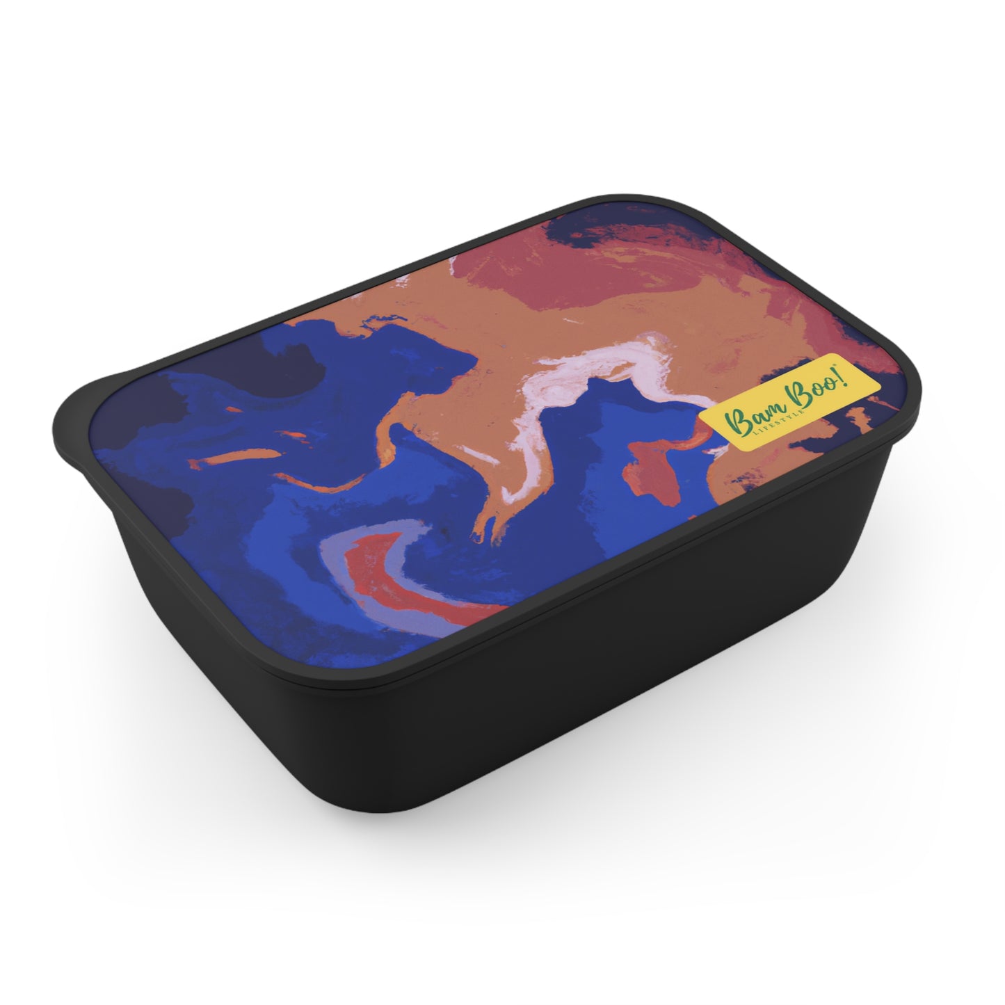 "The Mood Spectrum: Abstract Art For Emotional Expression" - Bam Boo! Lifestyle Eco-friendly PLA Bento Box with Band and Utensils