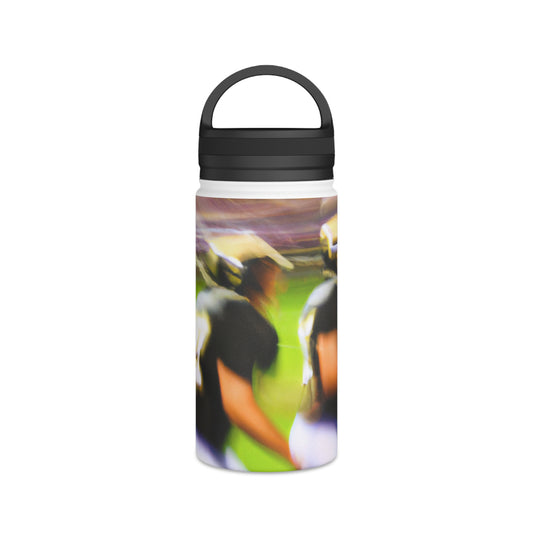 "The Vibrant Spectacle of Sports!" - Go Plus Stainless Steel Water Bottle, Handle Lid
