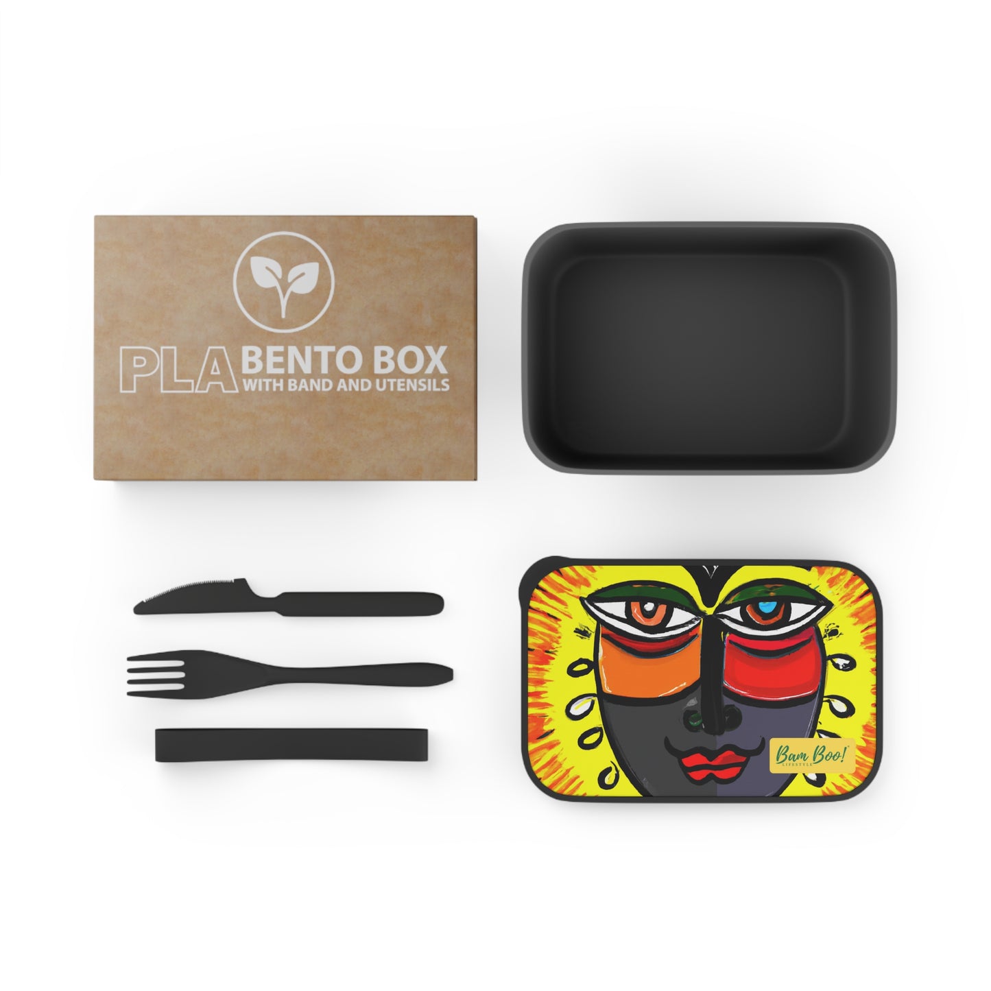 "Unifying Identity: Expressing Heritage and Culture Through Art". - Bam Boo! Lifestyle Eco-friendly PLA Bento Box with Band and Utensils