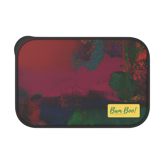 "Tapestry of Creation: An Abstract Expression of the Environment" - Bam Boo! Lifestyle Eco-friendly PLA Bento Box with Band and Utensils