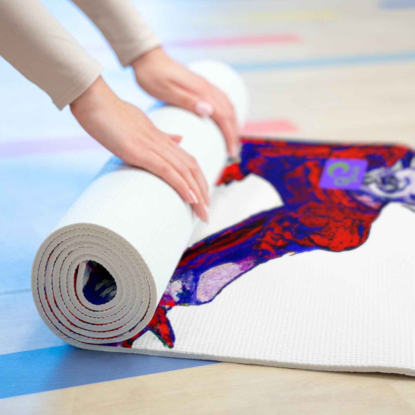 "Momentous Motion: A Sports Art Fusion" - Go Plus Foam Yoga Mat